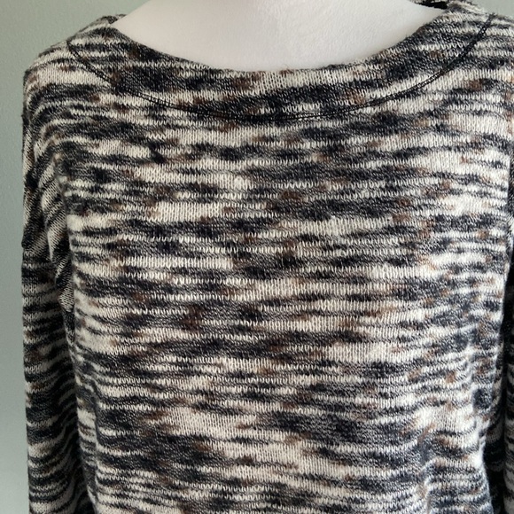 Anthropologie Space Dye Boat Neck Boxy Long Sleeved Sweater Size Small - Picture 2 of 8